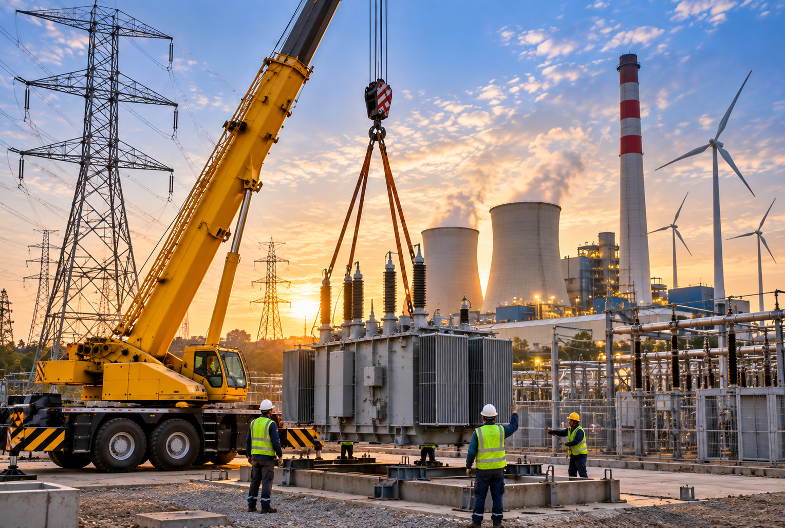 Crane services for power and energy projects
